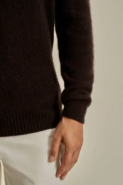 Clearance Brushed Cashmere Silk Long Sleeve Polo Shirt T-Shirts & Polos|Knitwear