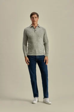 Best Brushed Cashmere Silk Long Sleeve Polo Shirt T-Shirts & Polos|Knitwear