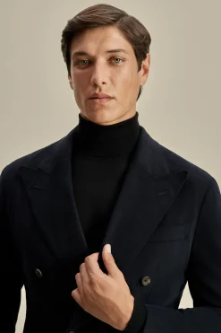 Outlet Brushed Cotton Double Breasted Peak Lapel Suit Tailoring