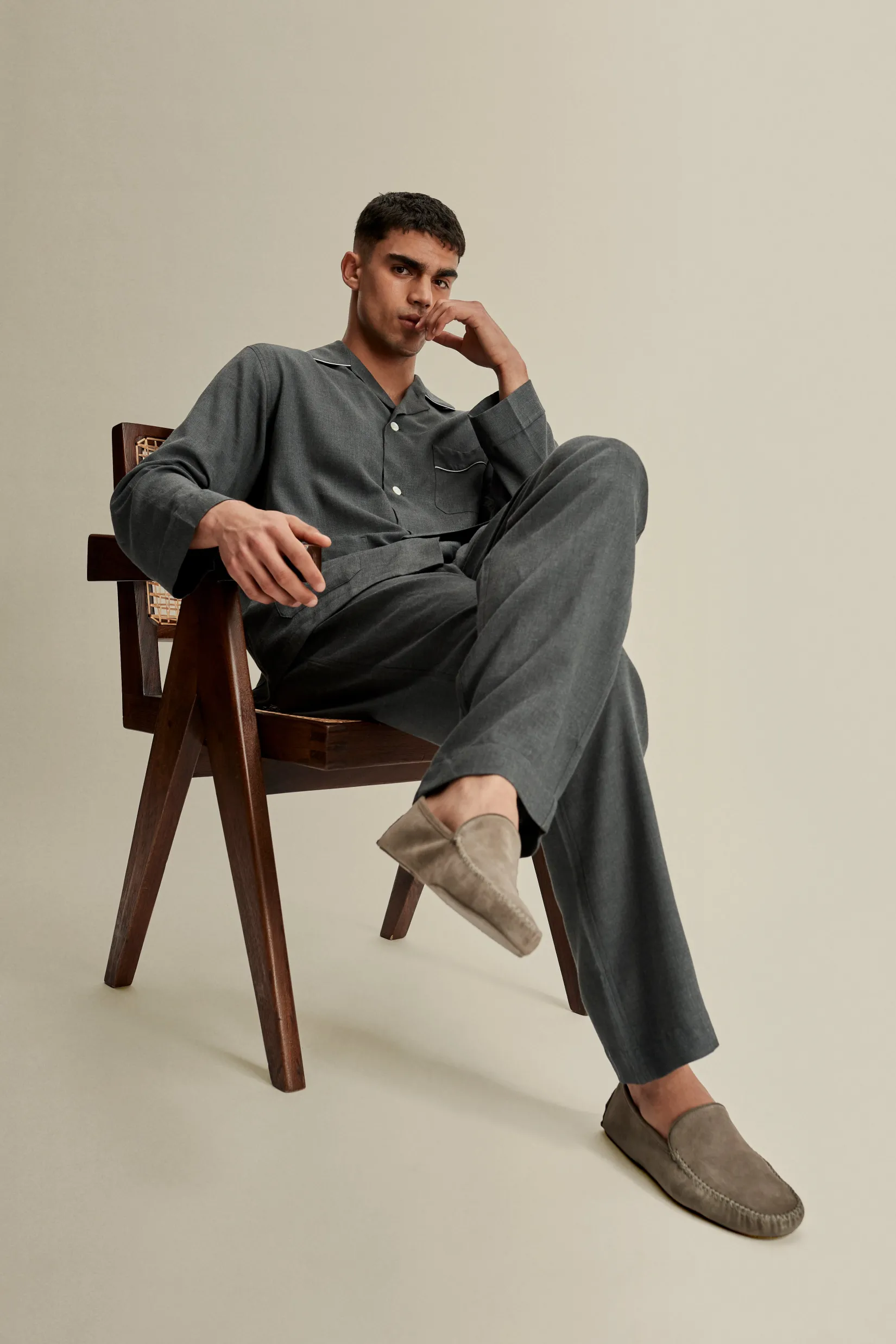 Clearance Cashmere Lined Suede Slippers Shoes|Accessories