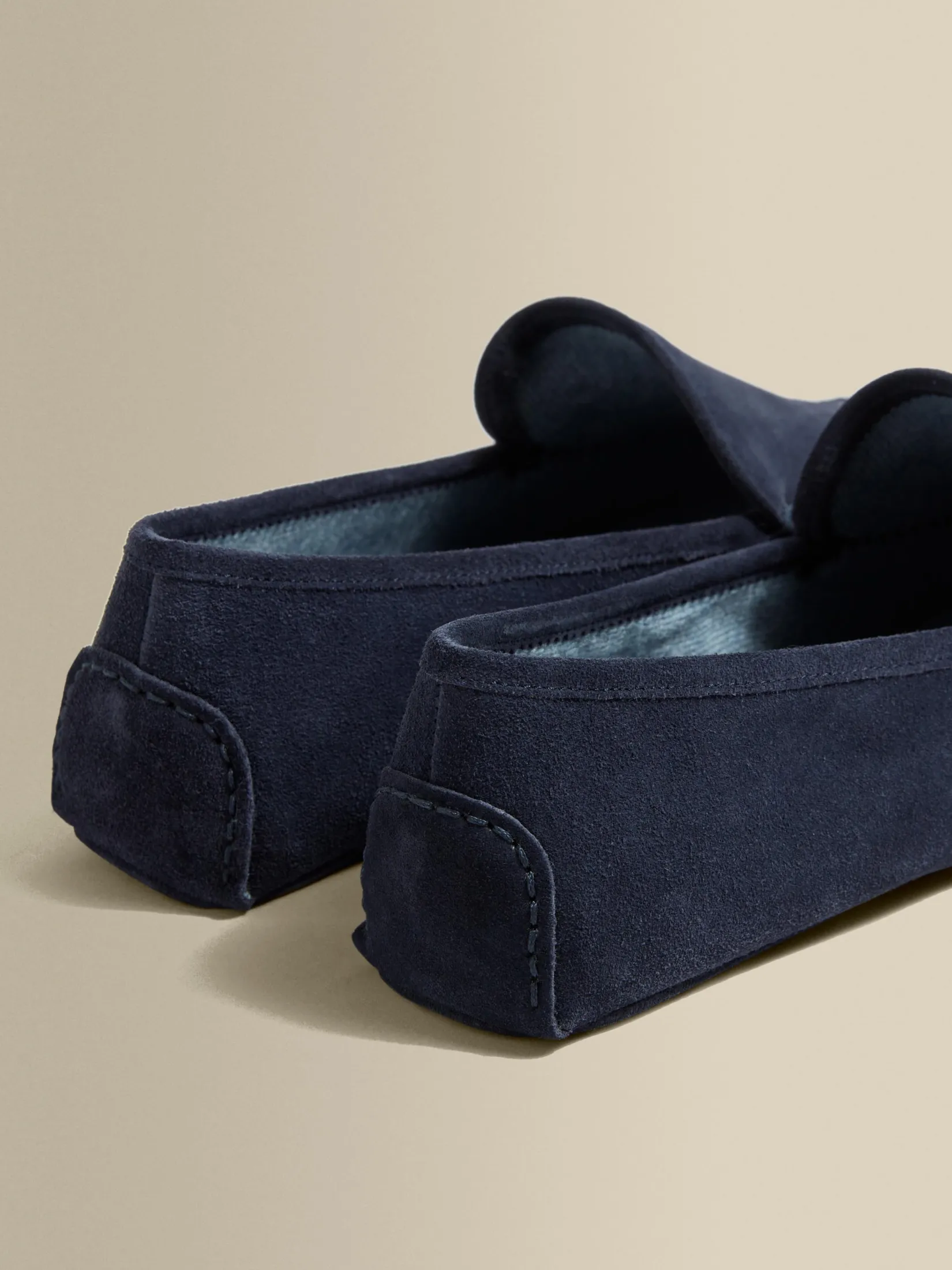 Cashmere Lined Suede Slippers Shoes|Accessories
