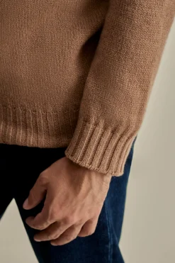 Cashmere Long Sleeve Skipper Polo Shirt T-Shirts & Polos|Knitwear