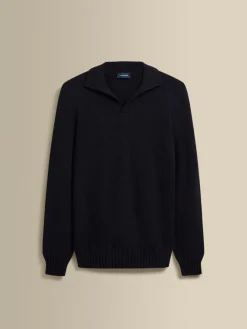 Discount Cashmere Long Sleeve Skipper Polo Shirt T-Shirts & Polos|Knitwear