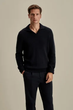Discount Cashmere Long Sleeve Skipper Polo Shirt T-Shirts & Polos|Knitwear