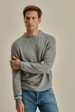 Clearance Cashmere Raglan Crew Neck Sweater Knitwear