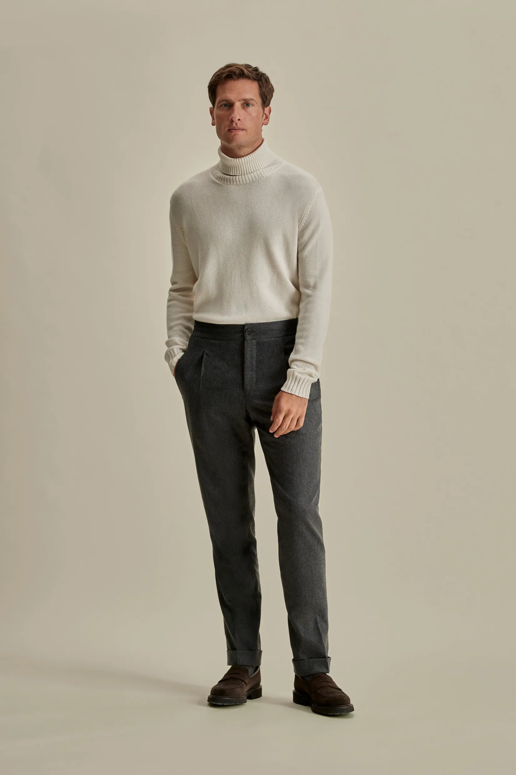 Clearance Cashmere Roll Neck Sweater Knitwear