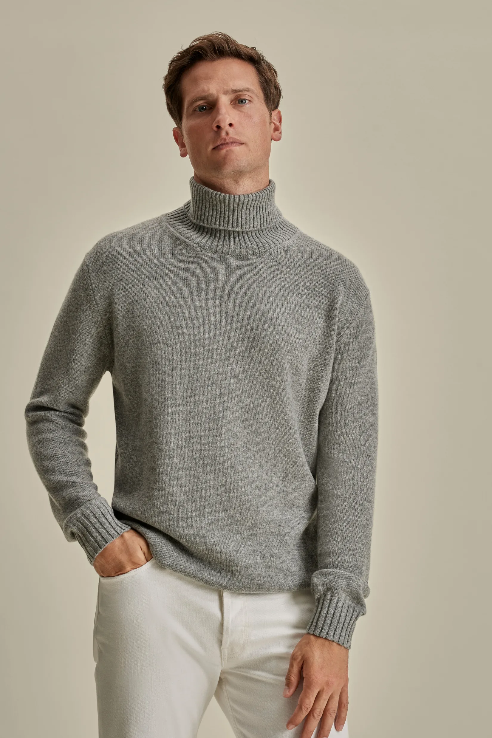 Clearance Cashmere Roll Neck Sweater Knitwear