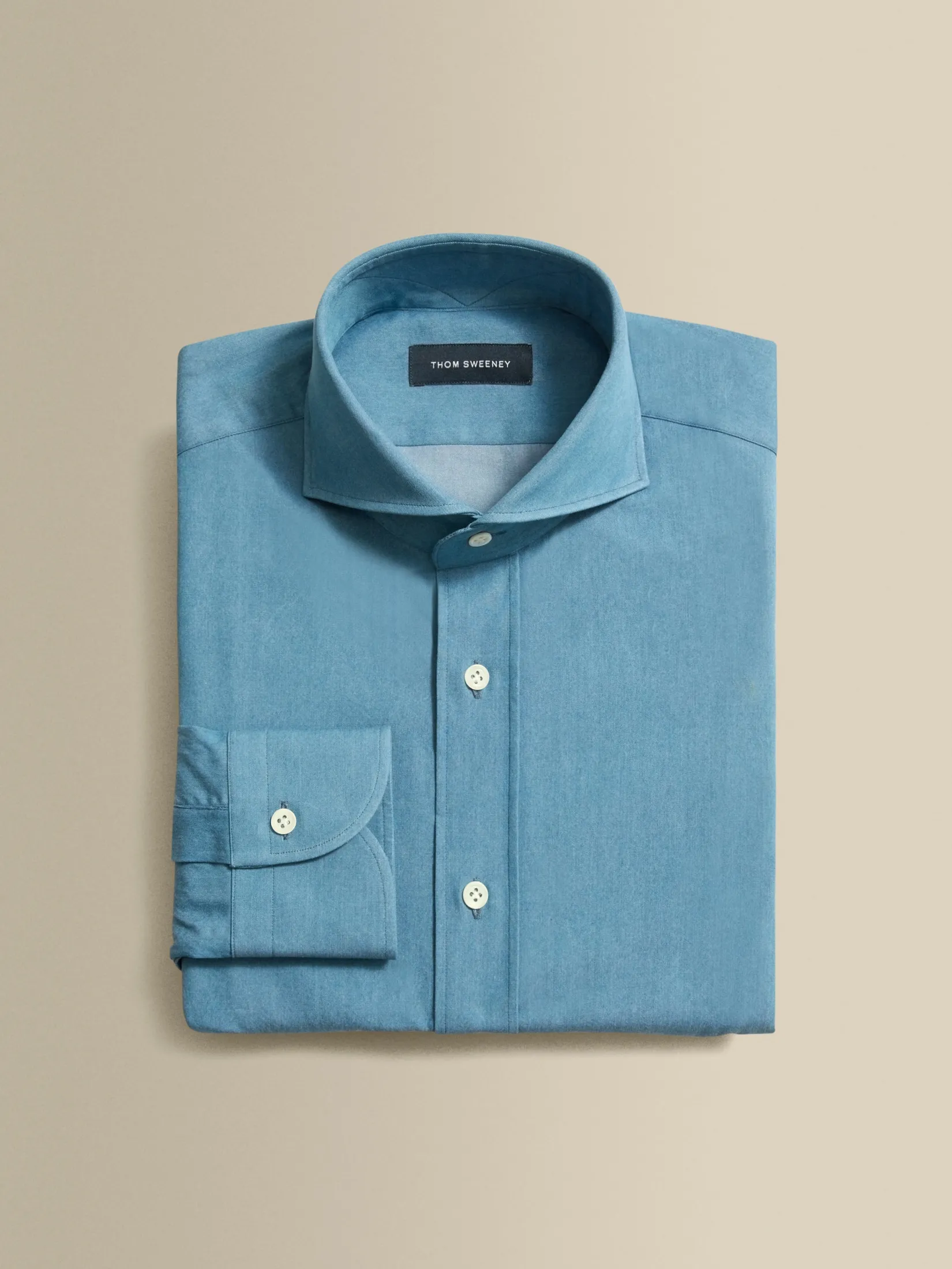 Clearance Cotton Cutaway Collar Shirt Shirts