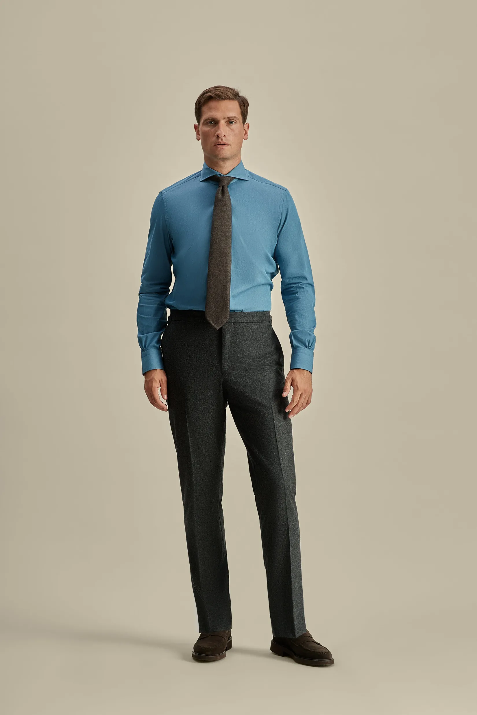 Clearance Cotton Cutaway Collar Shirt Shirts