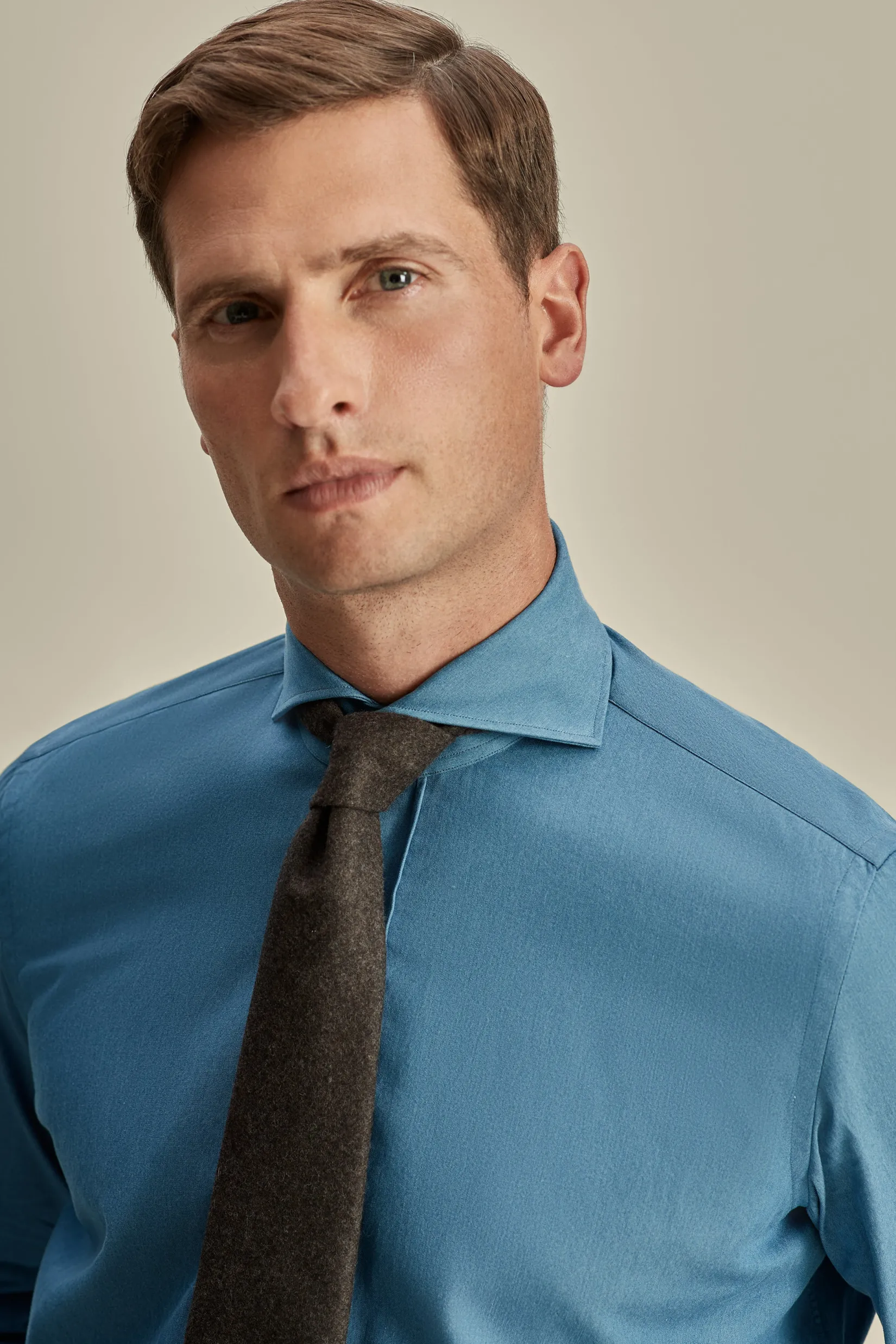 Clearance Cotton Cutaway Collar Shirt Shirts