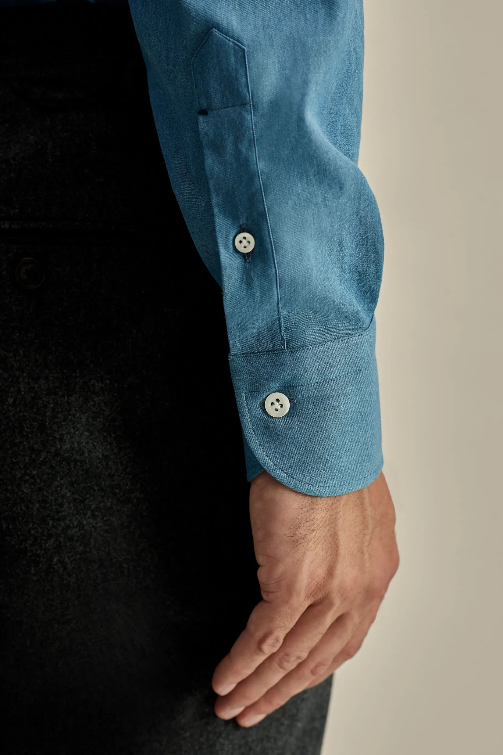 Clearance Cotton Cutaway Collar Shirt Shirts