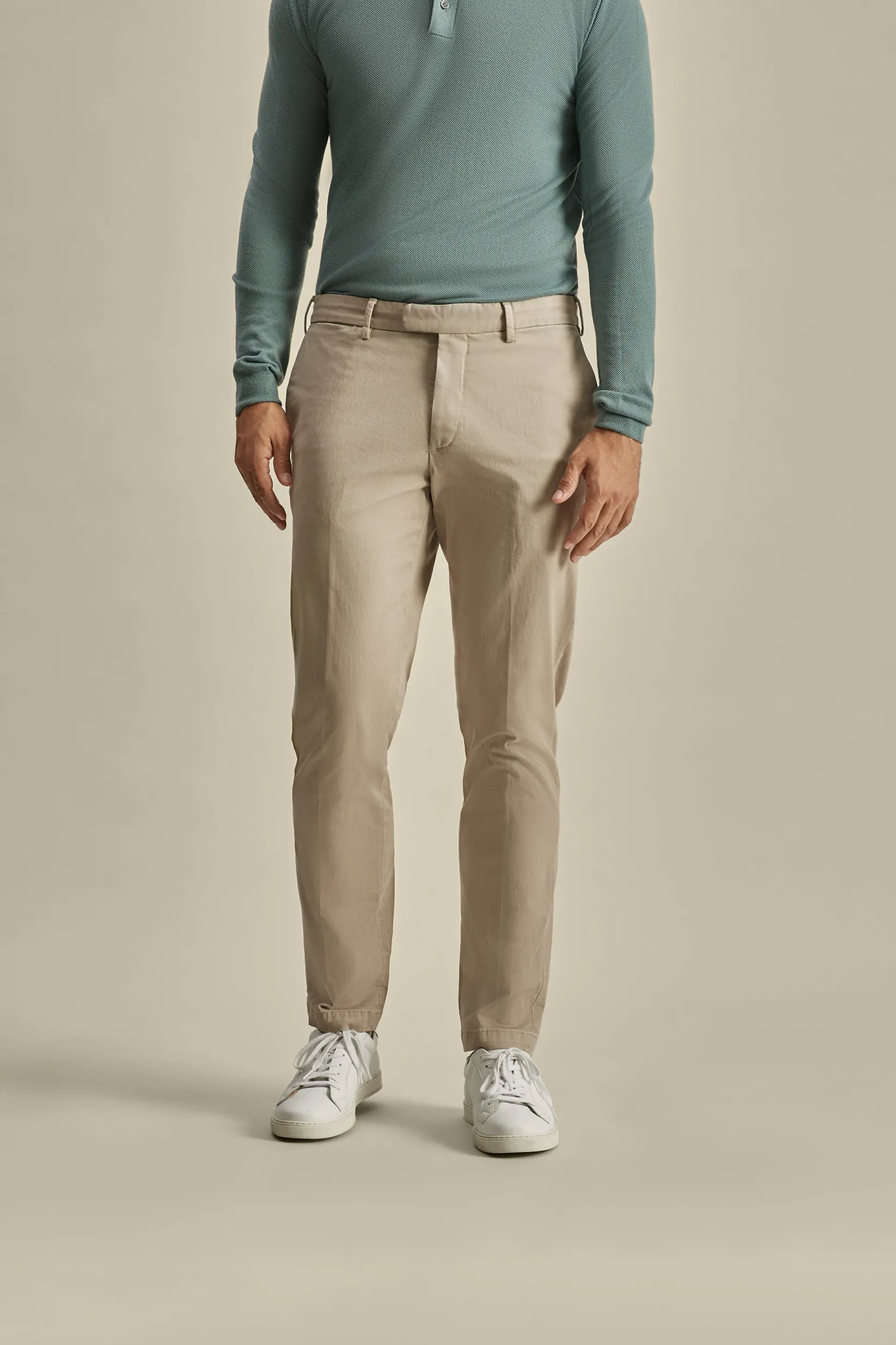 Cotton Easy Fit Flat Front Chinos Trousers & Shorts