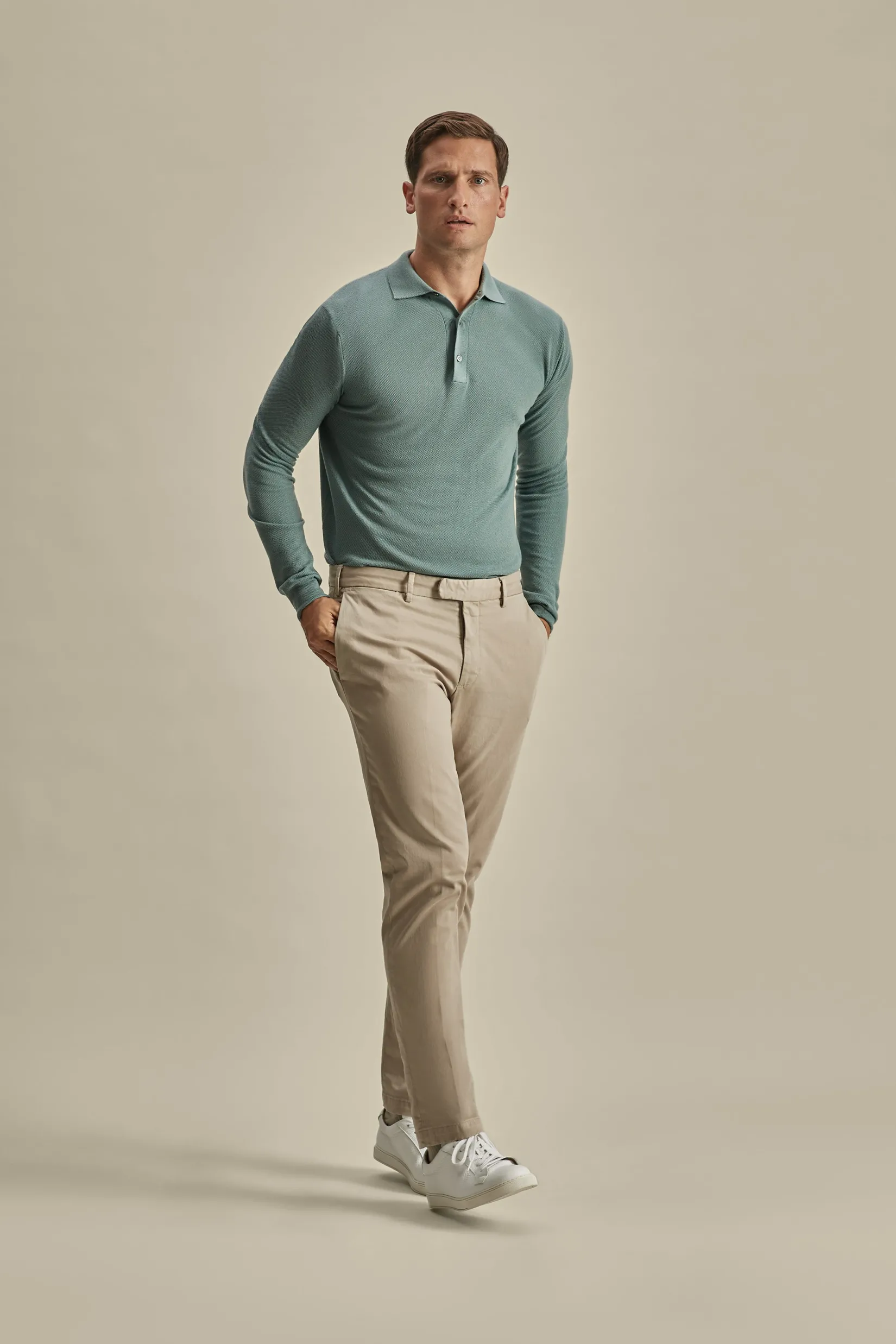 Cotton Easy Fit Flat Front Chinos Trousers & Shorts