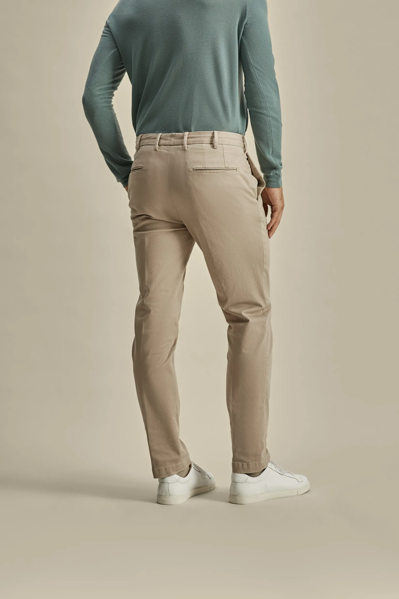 Cotton Easy Fit Flat Front Chinos Trousers & Shorts
