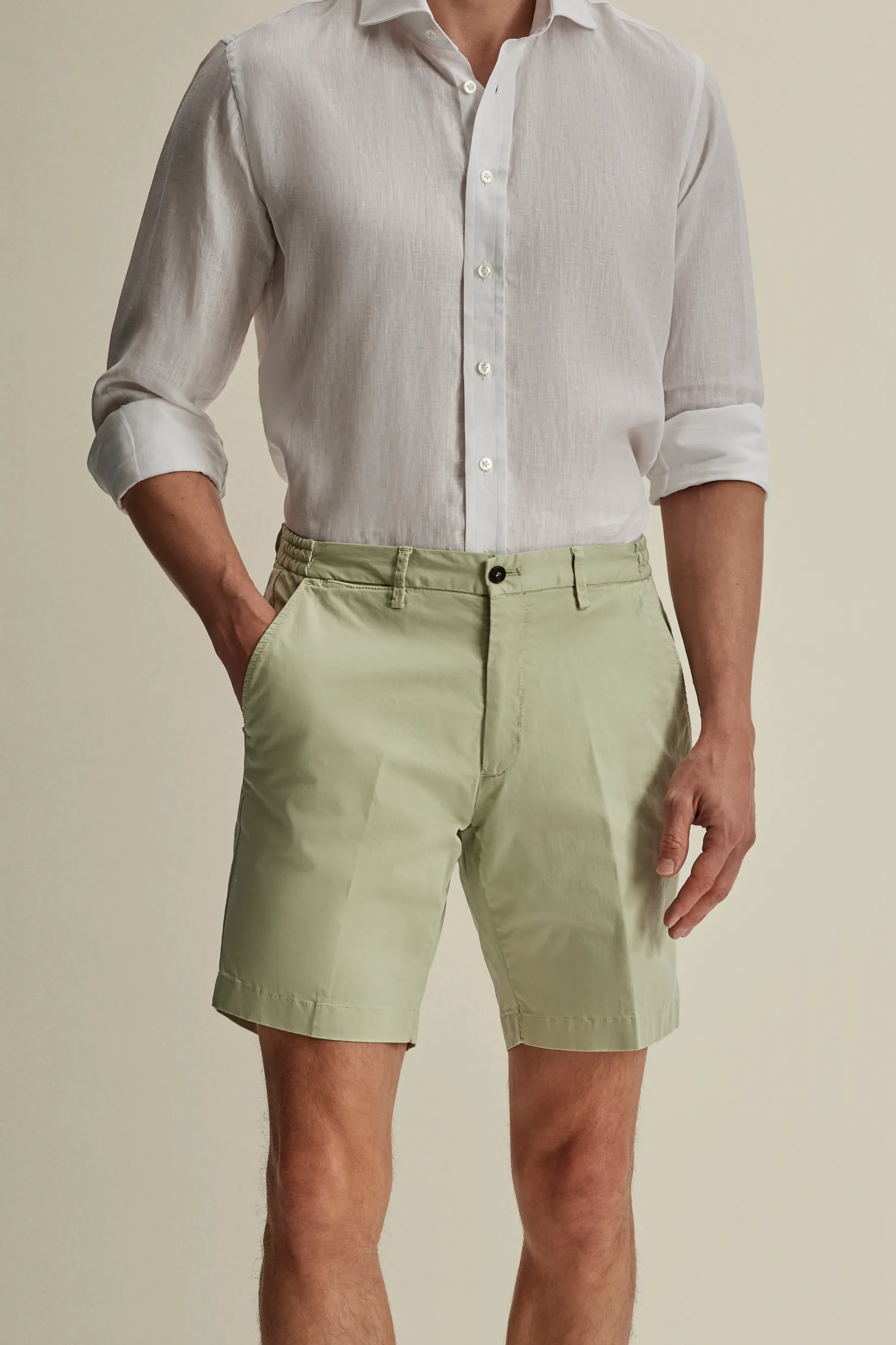 Cotton Flat Front Casual Shorts Trousers & Shorts