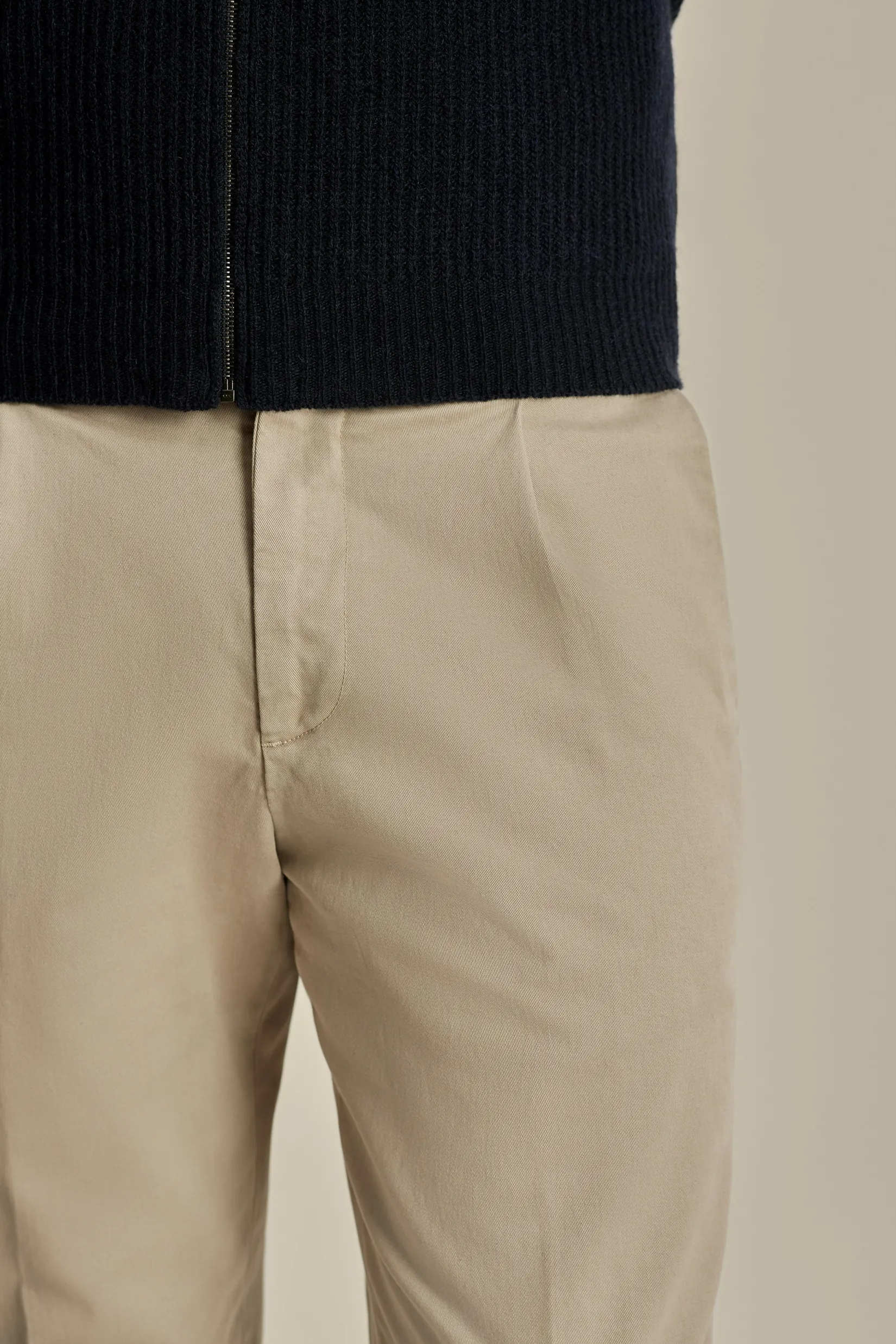 Cotton Single Pleat Chinos Trousers & Shorts