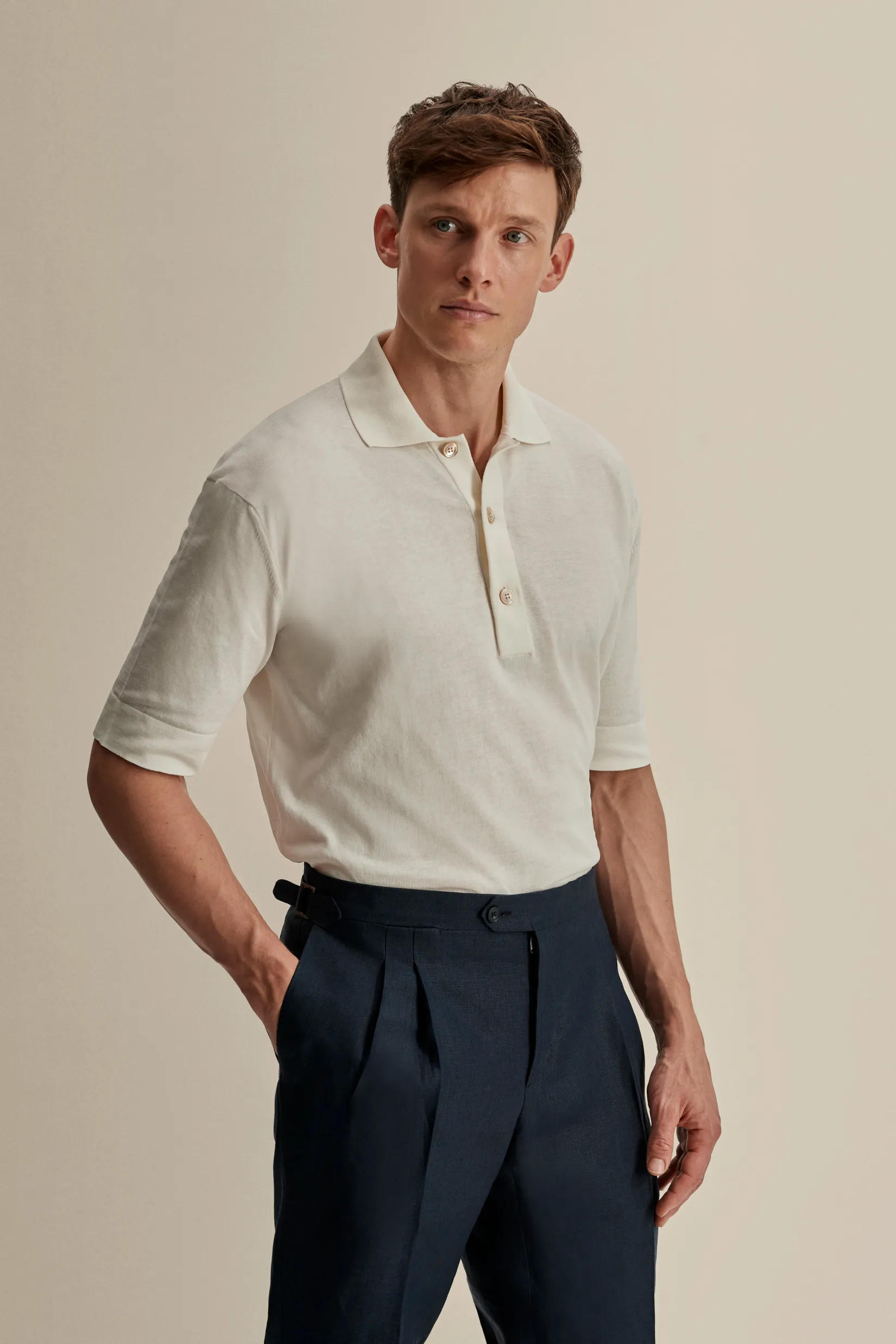 Hot Crepe Cotton Polo Shirt T-Shirts & Polos|Knitwear