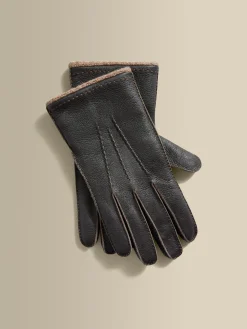 Outlet Deer Skin Cashmere Lined Gloves Accessories