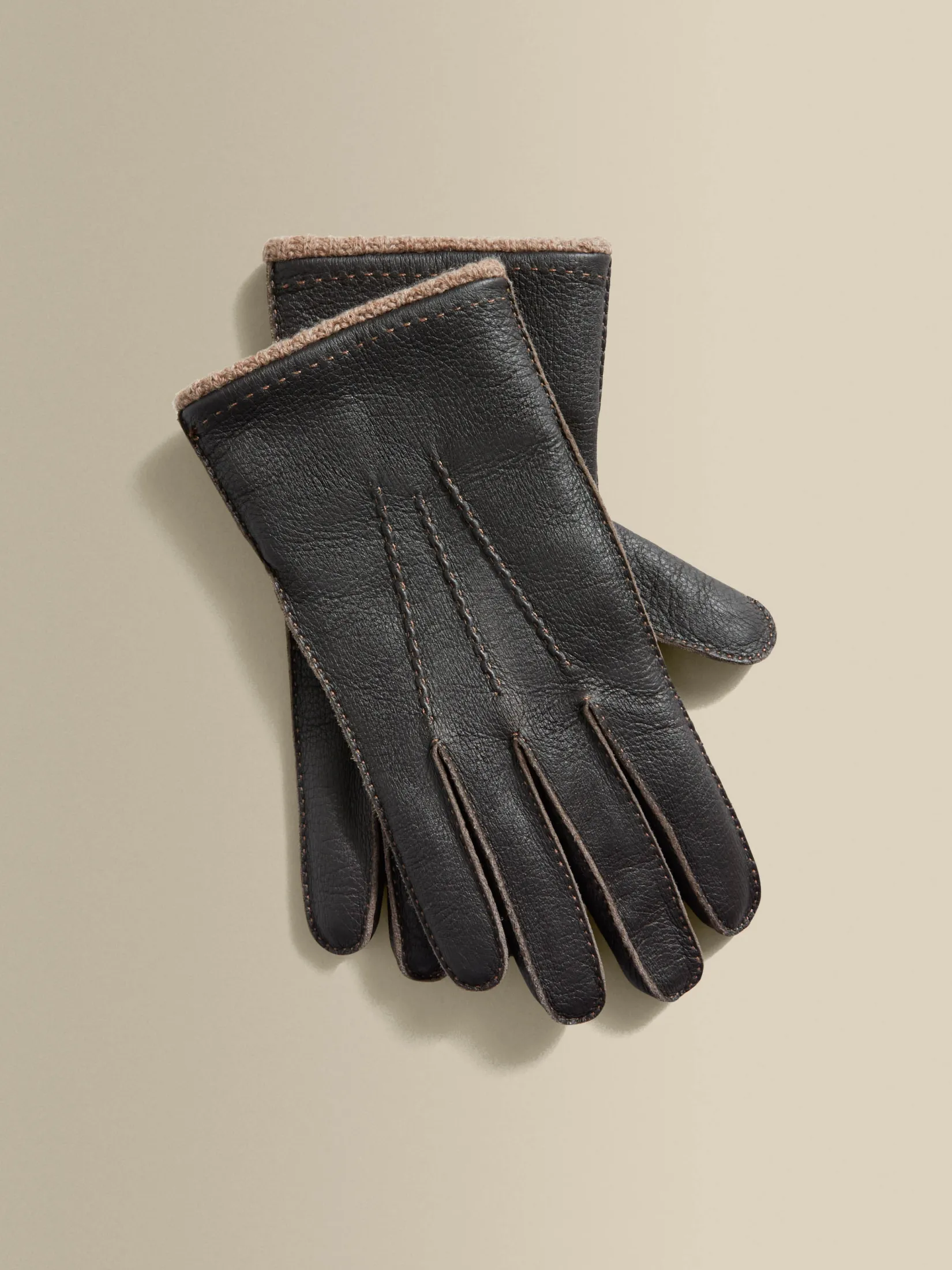 Outlet Deer Skin Cashmere Lined Gloves Accessories