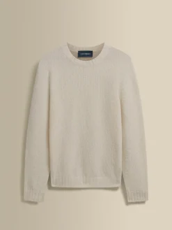 Sale Felted Wool Cashmere Crew Neck Sweater Knitwear