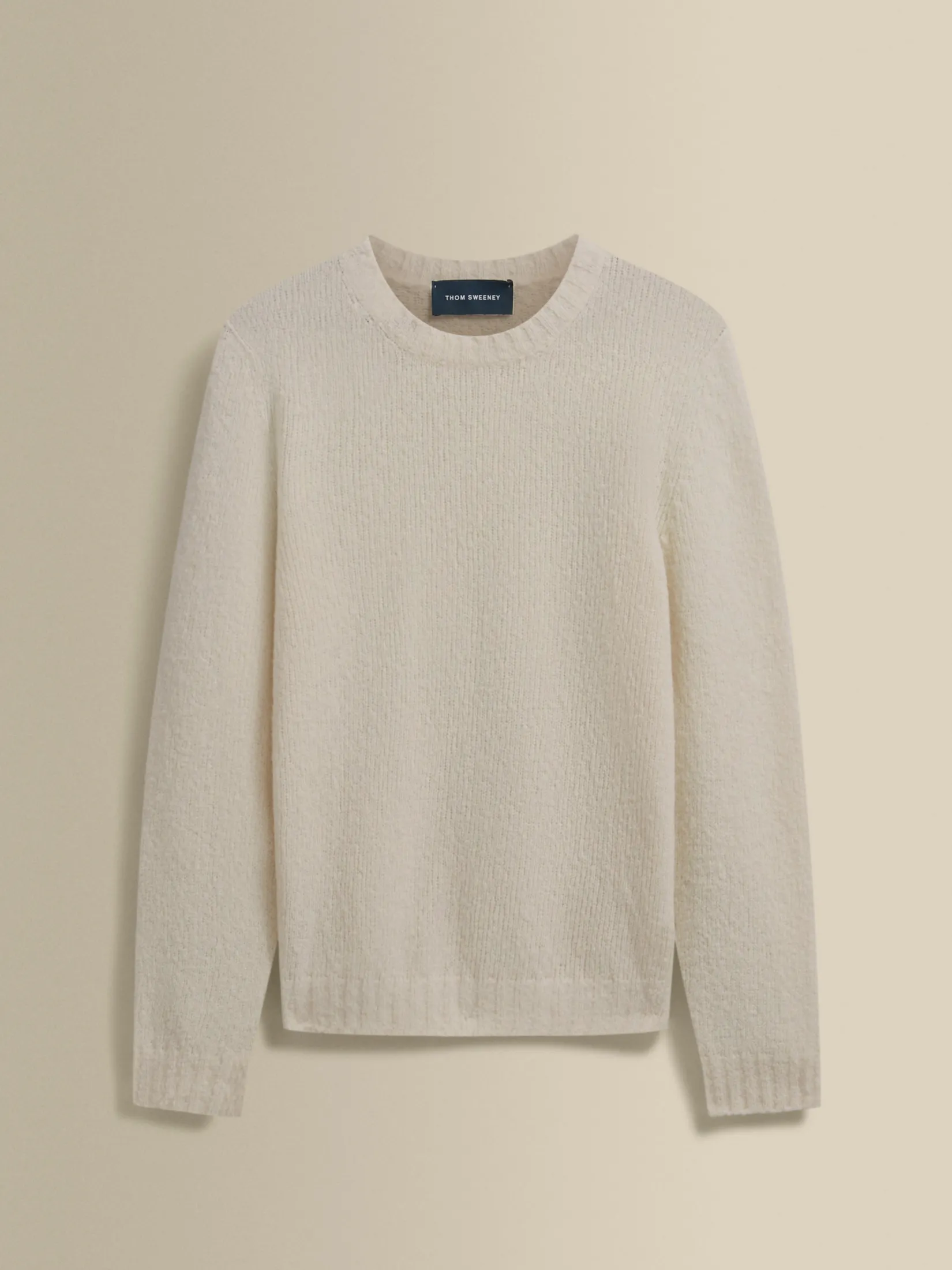 Sale Felted Wool Cashmere Crew Neck Sweater Knitwear