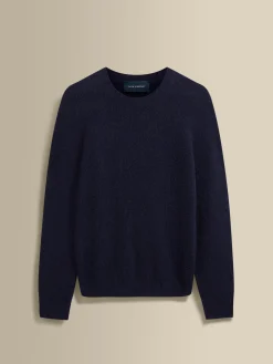 Clearance Felted Wool Cashmere Crew Neck Sweater Knitwear