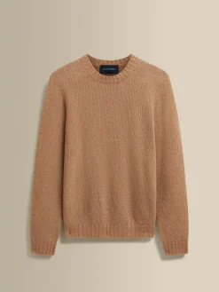 Felted Wool Cashmere Crew Neck Sweater Knitwear