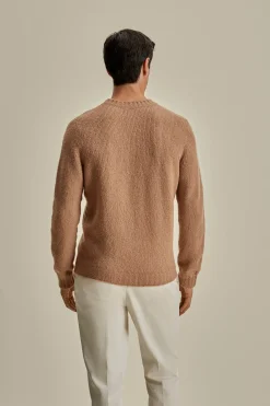 Felted Wool Cashmere Crew Neck Sweater Knitwear