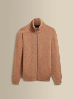 Online Felted Wool Cashmere Zip-Through Sweater Knitwear