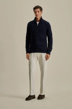 Felted Wool Cashmere Zip-Through Sweater Knitwear