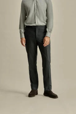 Outlet Flannel Flat Front Tailored Trousers Trousers & Shorts|Tailoring