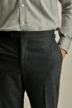 Outlet Flannel Flat Front Tailored Trousers Trousers & Shorts|Tailoring