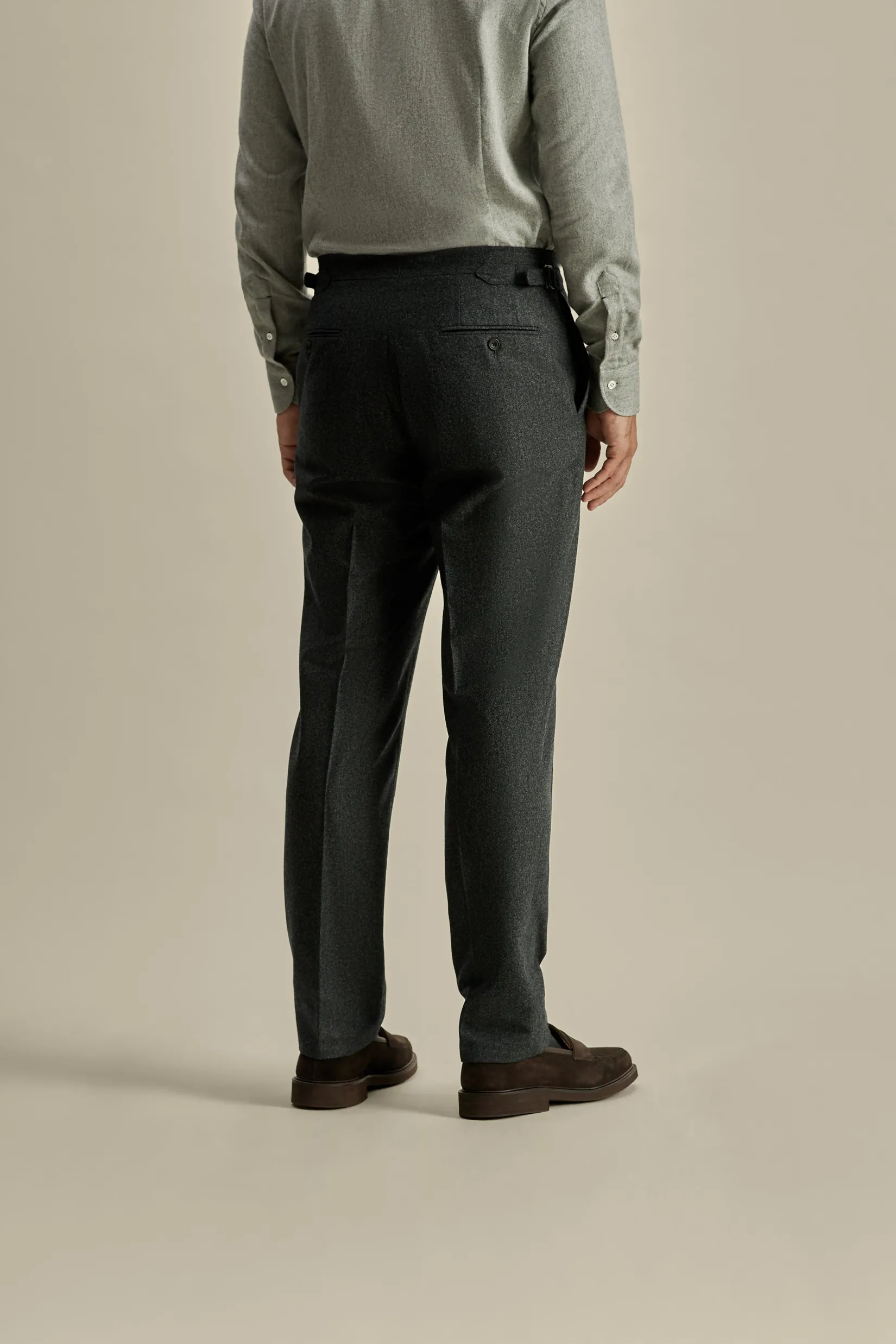 Outlet Flannel Flat Front Tailored Trousers Trousers & Shorts|Tailoring