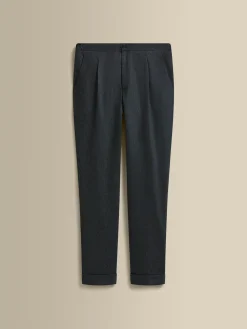 Clearance Flannel Relaxed Tailored Trousers Trousers & Shorts|Tailoring