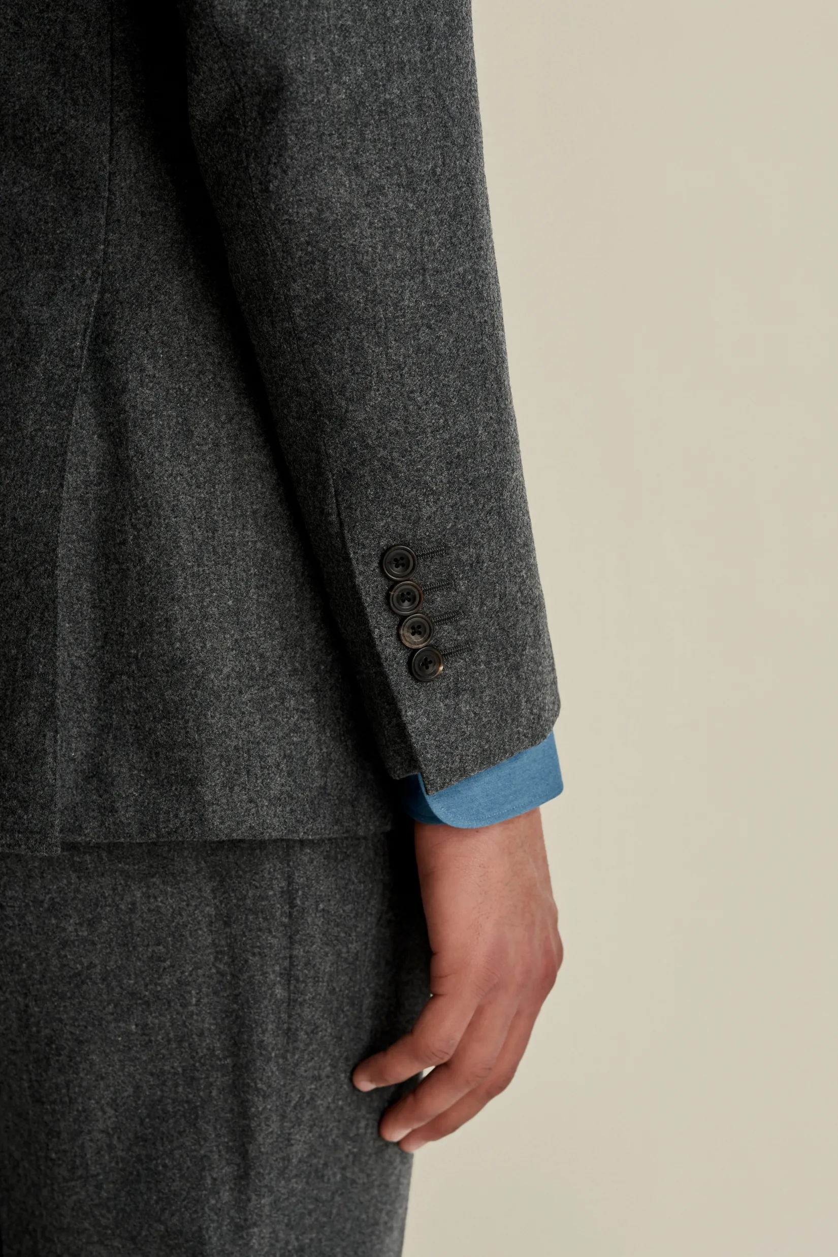 Sale Flannel Single Breasted Wool Suit Tailoring