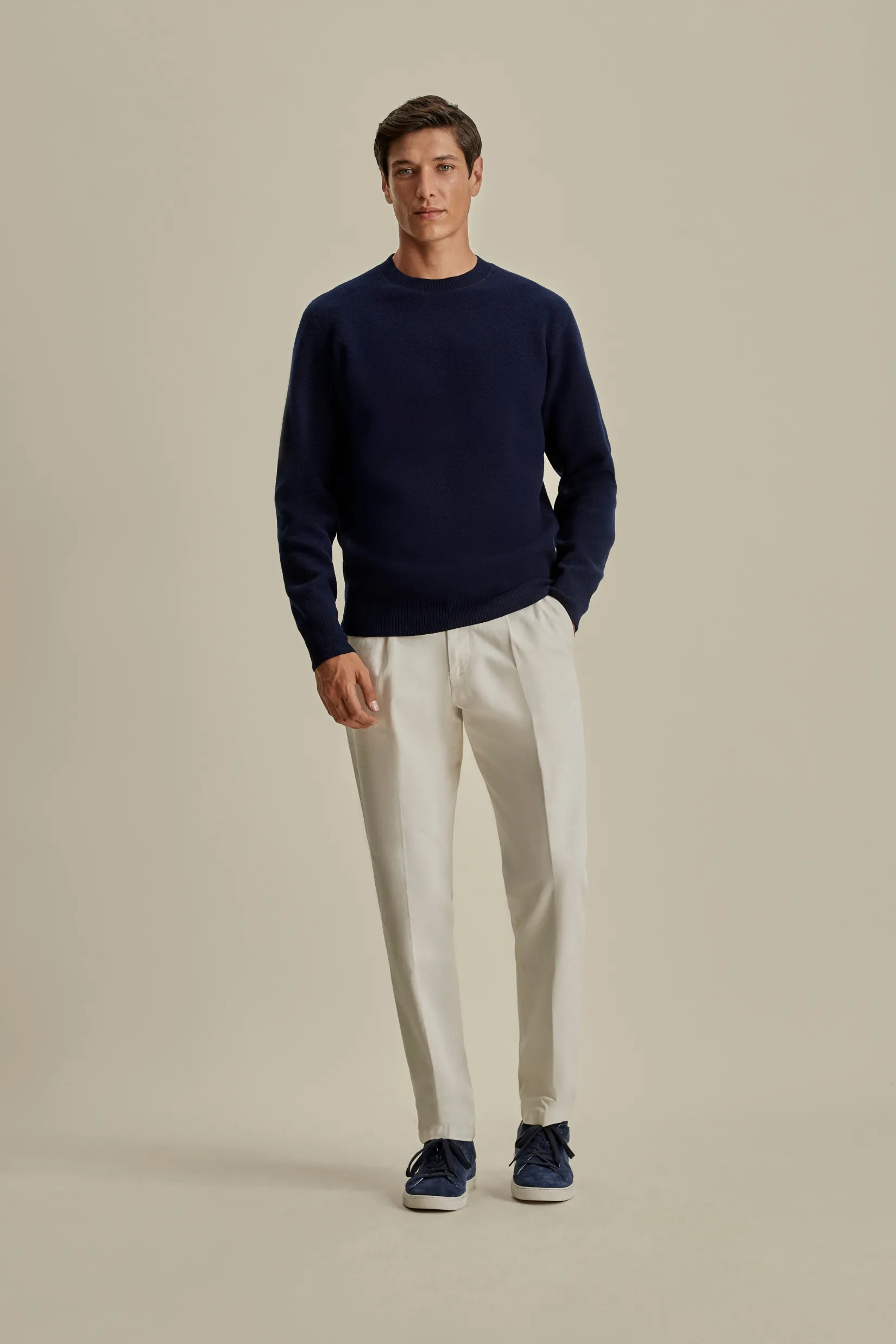Sale Japanese Wool Crew Neck Sweater Knitwear