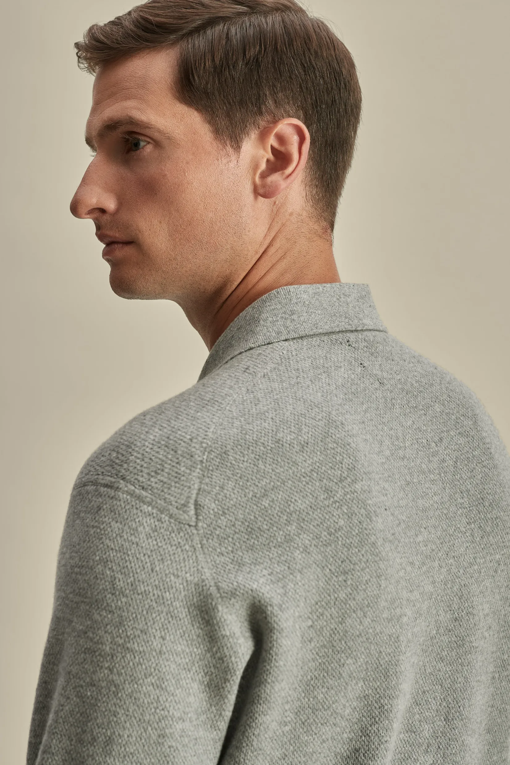 Japanese Wool Long Sleeve Polo Shirt T-Shirts & Polos|Knitwear