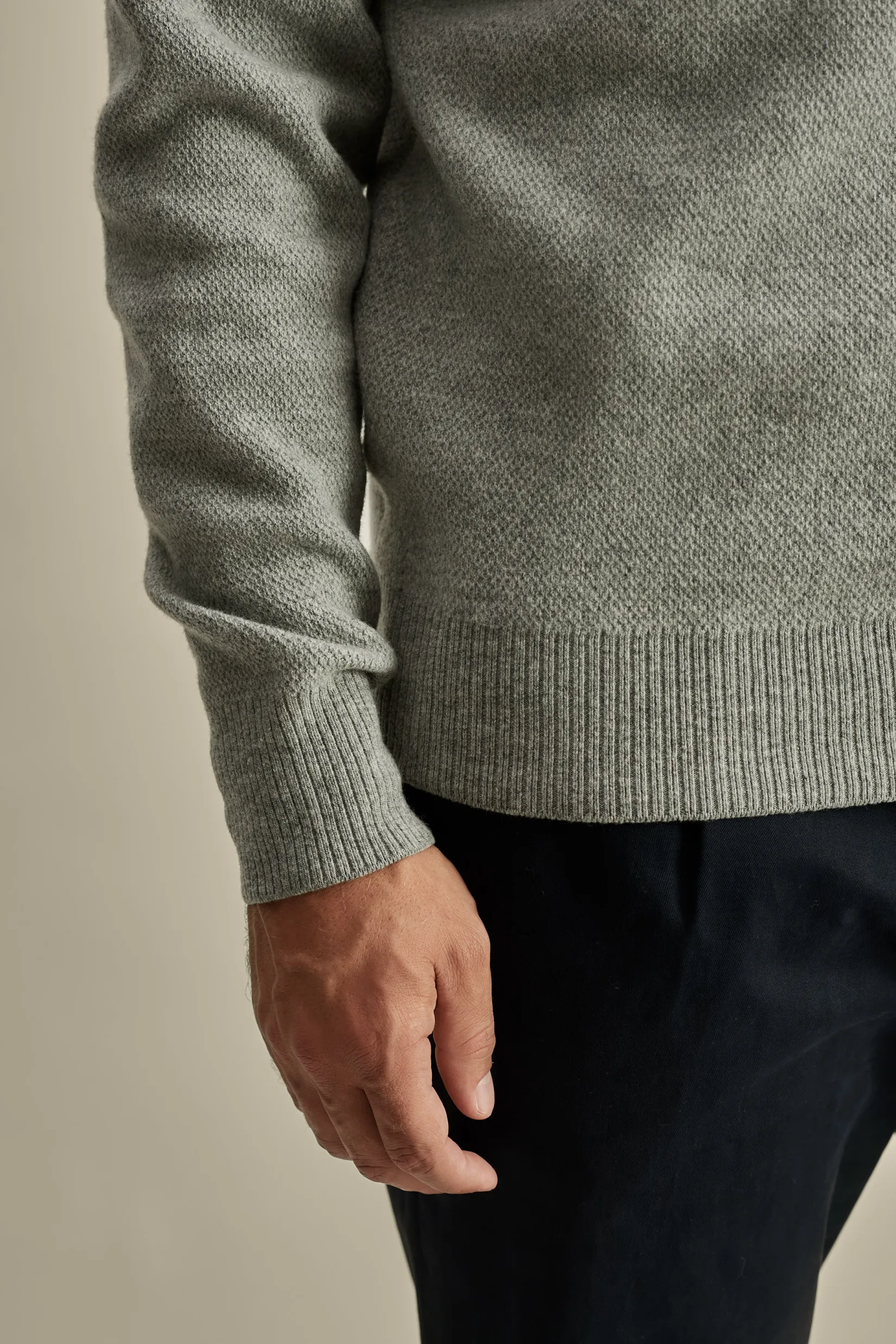 Japanese Wool Long Sleeve Polo Shirt T-Shirts & Polos|Knitwear