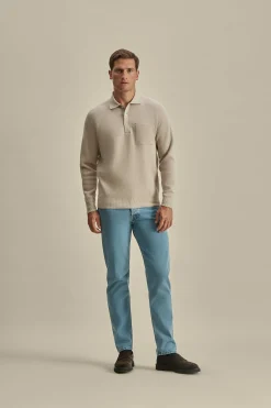 Discount Japanese Wool Long Sleeve Polo Shirt T-Shirts & Polos|Knitwear