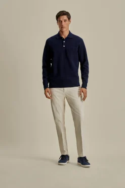 Outlet Japanese Wool Long Sleeve Polo Shirt T-Shirts & Polos
