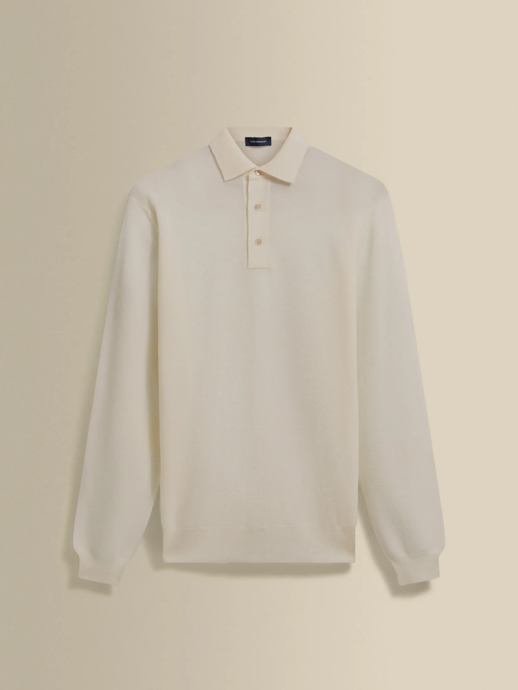 Online Knitted Merino Wool Long Sleeve Polo Shirt T-Shirts & Polos|Knitwear