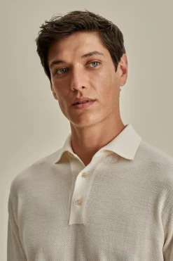 Online Knitted Merino Wool Long Sleeve Polo Shirt T-Shirts & Polos|Knitwear