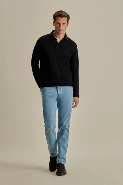 Online Knitted Merino Wool Long Sleeve Polo Shirt T-Shirts & Polos|Knitwear
