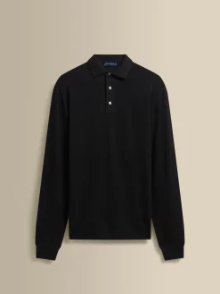Hot Knitted Merino Wool Long Sleeve Polo Shirt T-Shirts & Polos|Knitwear