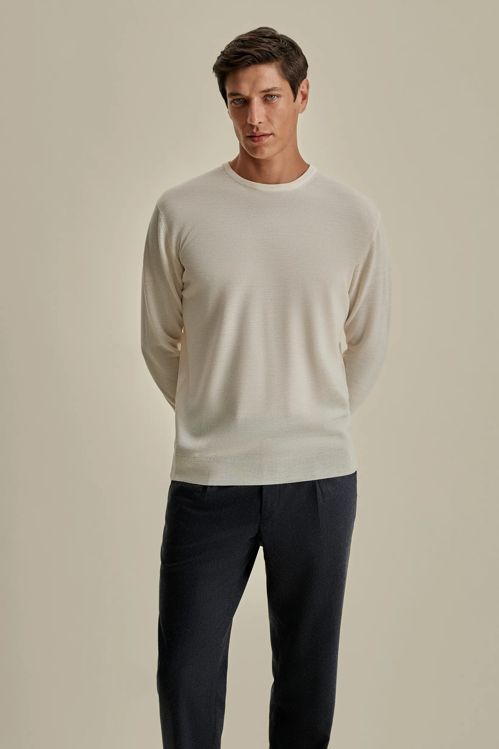 New Knitted Merino Wool Long Sleeve T-Shirt T-Shirts & Polos|Knitwear