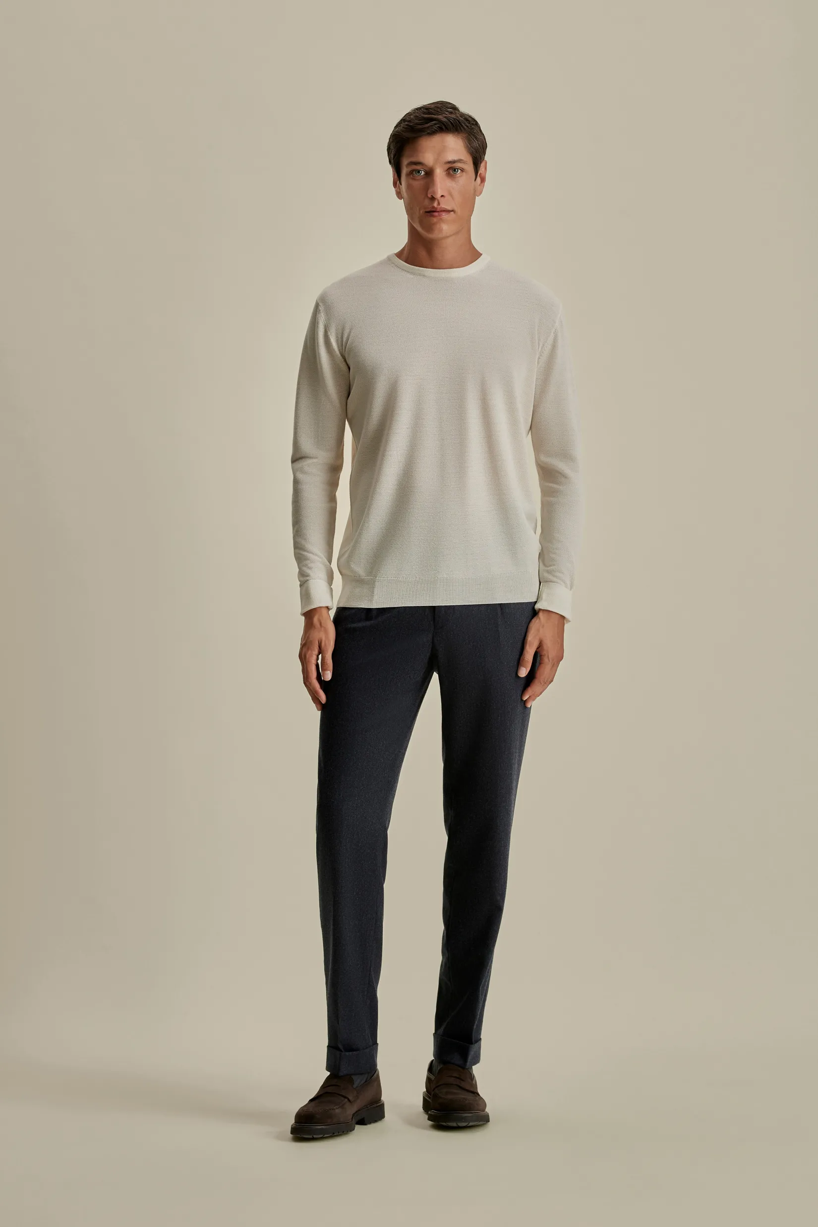 New Knitted Merino Wool Long Sleeve T-Shirt T-Shirts & Polos|Knitwear
