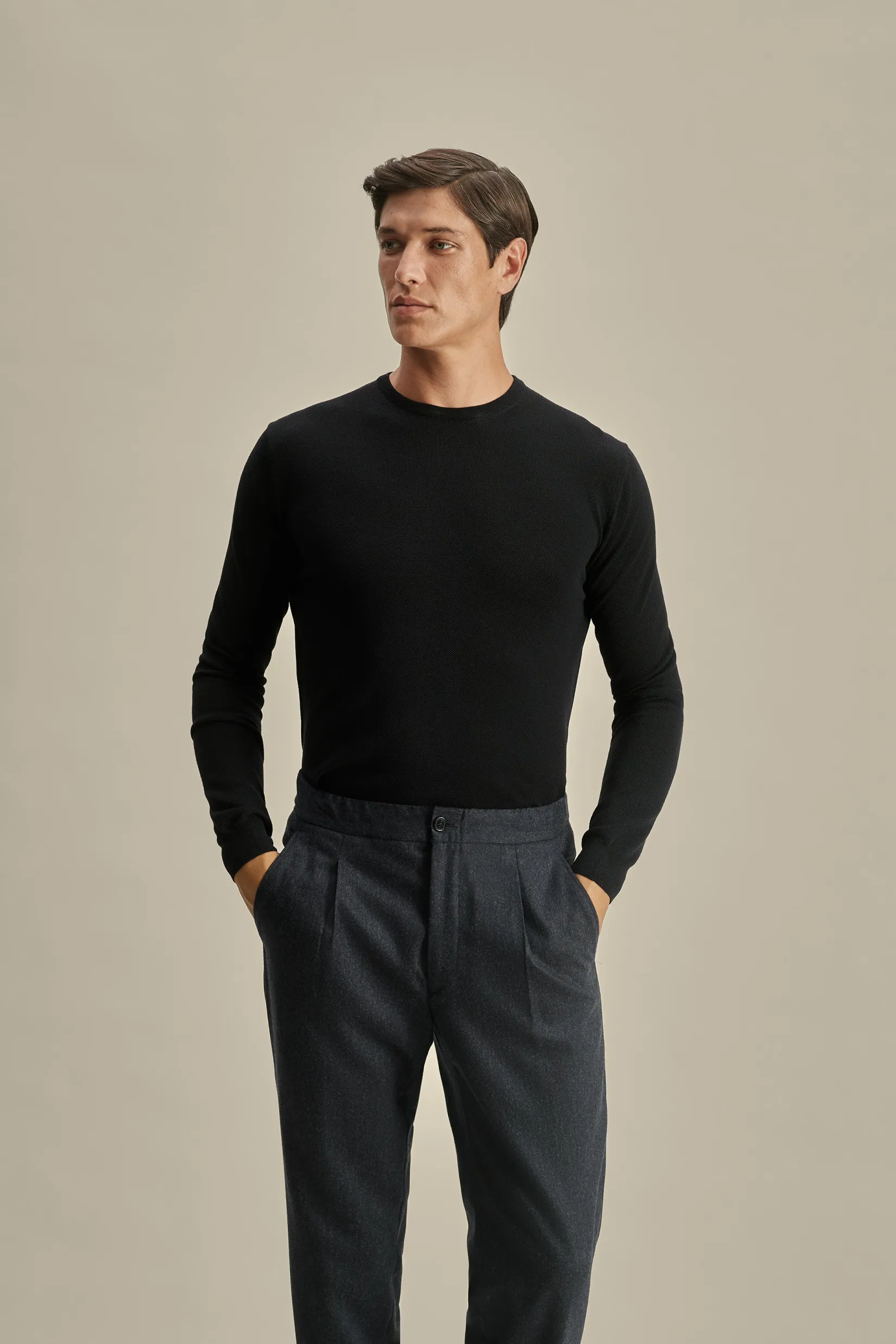 Sale Knitted Merino Wool Long Sleeve T-Shirt Knitwear