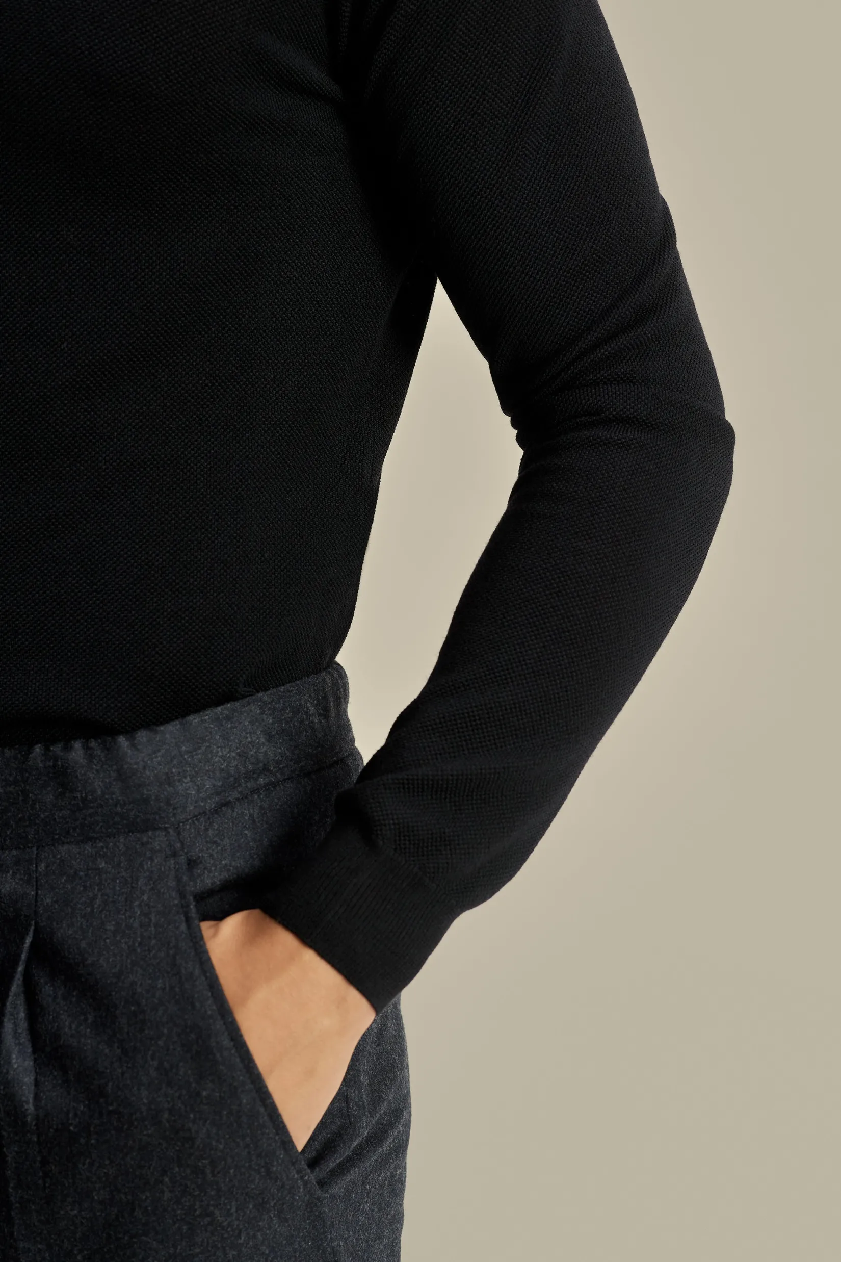 Sale Knitted Merino Wool Long Sleeve T-Shirt Knitwear