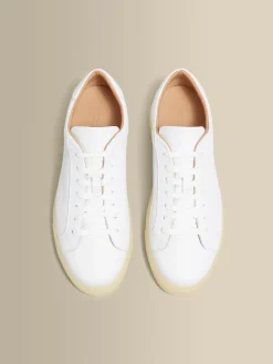 Online Leather Sneakers With Gum Sole Shoes
