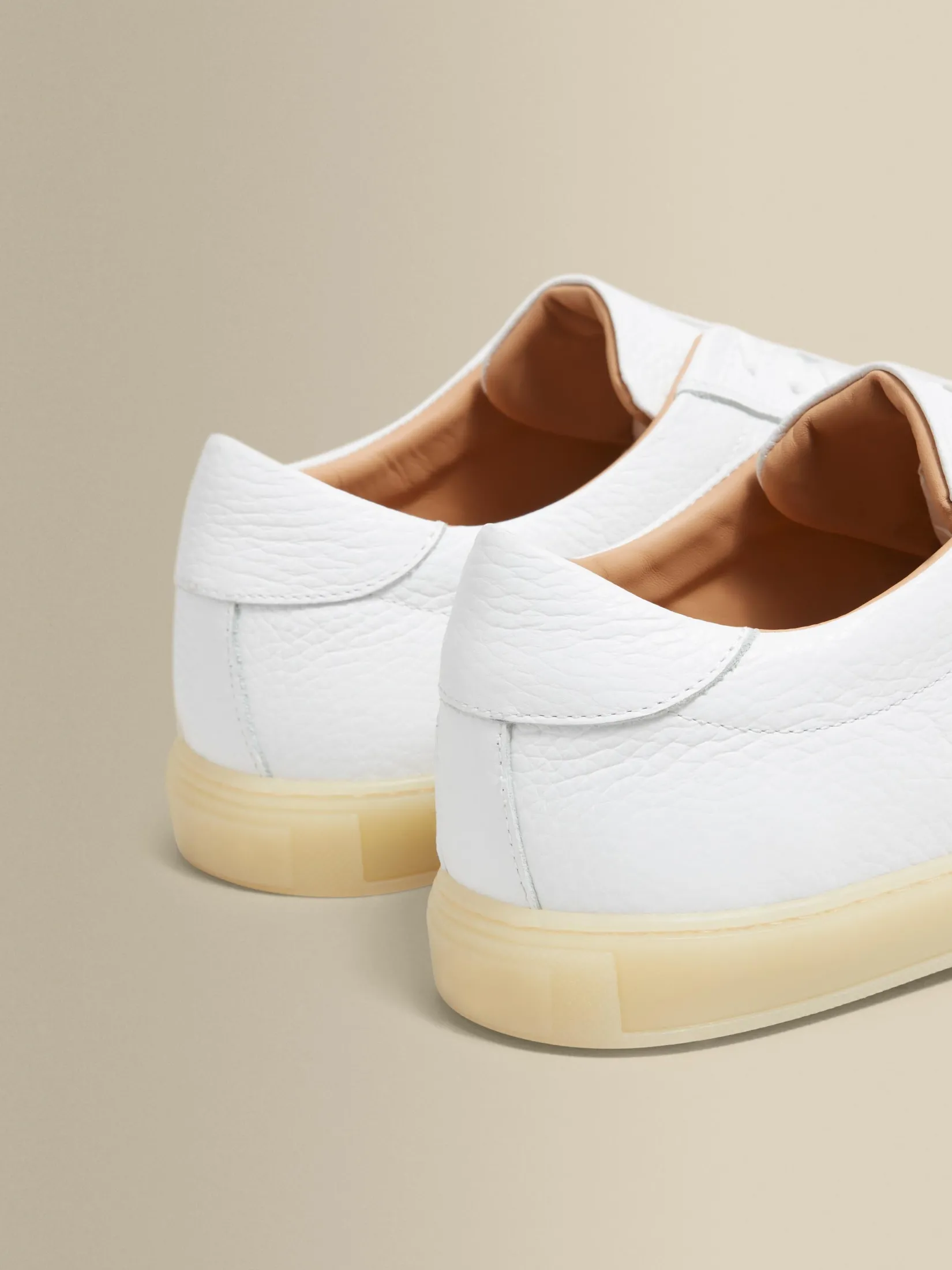Online Leather Sneakers With Gum Sole Shoes